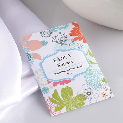 Цена за 4 шт. Аромасаше "Fancy", коралл, вес 7 г, размер 7×10.5 см
