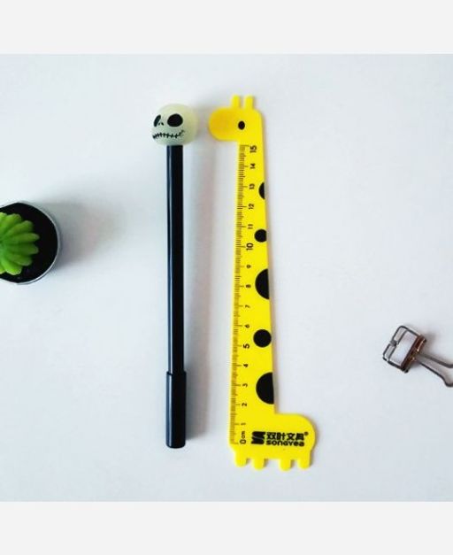 Ручка Череп, светится в темноте. Черная гел паста 9046381 - Yiwu youda import & export co фото 2