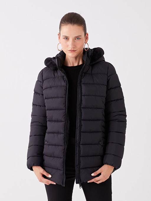 Kap??onlu D?z Uzun Kollu Kad?n ?i?me Mont - Waikiki фото 2