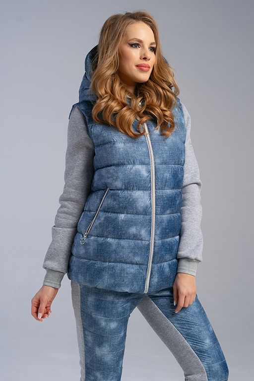 Жилет М-411 джинс - А+б коллекция фото 9