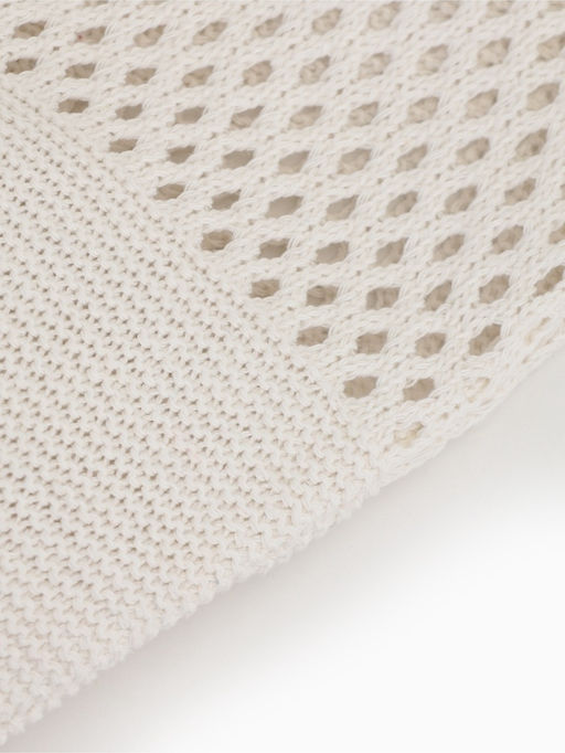 Сумка пляжная, плетёная, клетка 0.5 см, белая