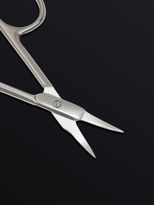 Ножницы маникюрные «Премиум», для кутикулы, загнутые, узкие, 9.3 см, на блистере