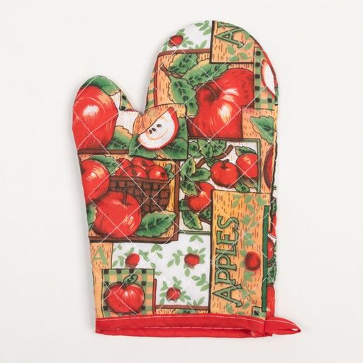 Кухонный набор (2 предмета) Доляна Яблоня, прихватка 16х16 см, рукавица 25*16 см, 100% п/э