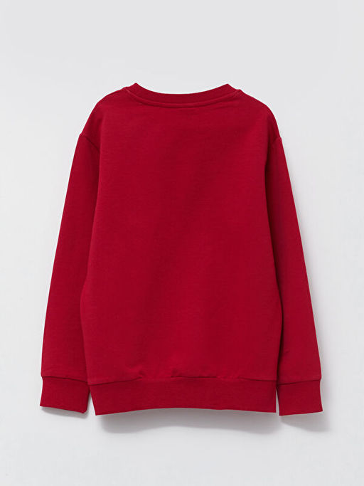 Bisiklet Yaka Bask?l? Uzun Kollu Erkek ?ocuk Sweatshirt - Waikiki фото 2