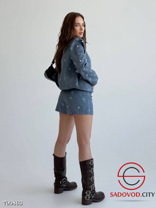 Женский костюм двойка с элементами ручной работы - Bruno фото 7