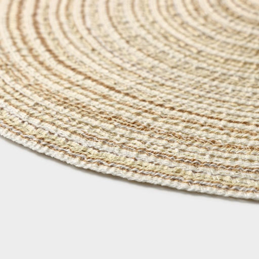 Салфетка сервировочная на стол Доляна Дуо, d=30 см, цвет бежевый  фото 12