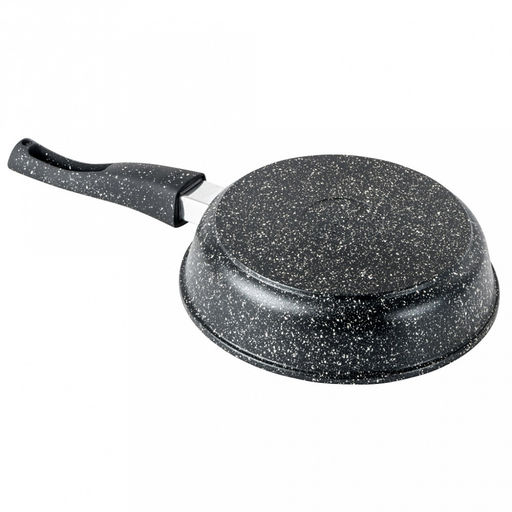 Сковорода с тефлоновым покрытием д24см "Гранит", h6,5см, s0,4см, съемная ручка из термостойкого пластика (Россия)