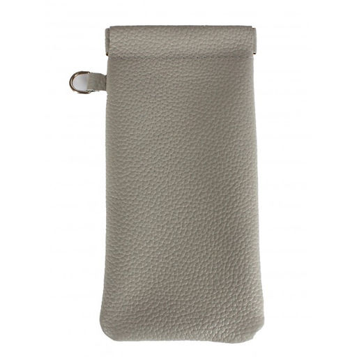 Футляр для очков Croco фо-725 (на пружинке) натуральная кожа серый флотер (265) 264195