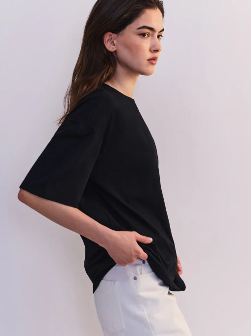Футболка свободного кроя из хлопка OVERSIZE0726-50 / Zarina