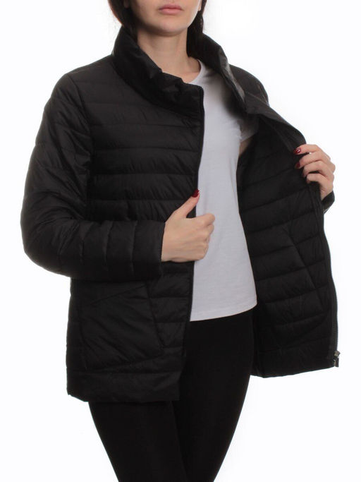 K-635 BLACK Куртка демисезонная стеганая женская (70 гр. холлофайбер) - Fashion фото 7