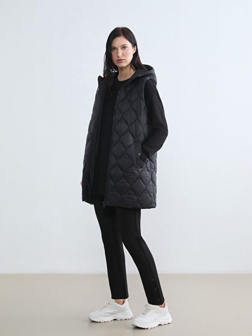 Kap??onlu Kapitone Kad?n ?i?me Yelek