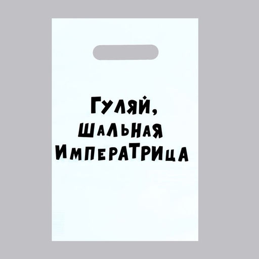 Цена за 50 шт. Пакет с приколами, полиэтиленовый с вырубной ручкой «Гуляй шальная императрица», 20×30 см, 35 мкм
