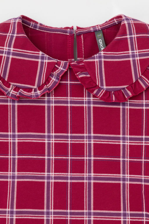 Crockid _ КР 5890/тем.бордовый,шотландская клетка к503 платье для дев