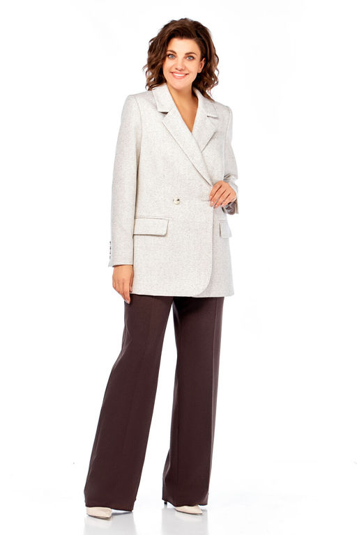 Костюм Olga Style С952 серый,коричневый