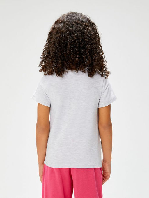 ACOOLA / Футболка детская для девочек Hart серый меланж  фото 4