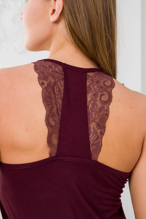 Ночная сорочка из вискозы Ванесса бордовый