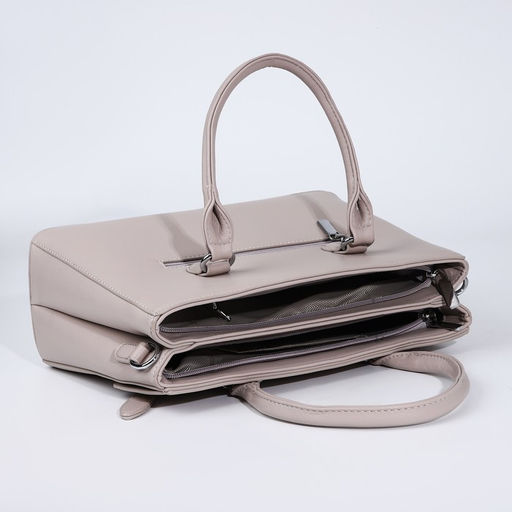 Сумка-тоут на молнии, наружный карман, цвет бежевый - Simaland фото 7