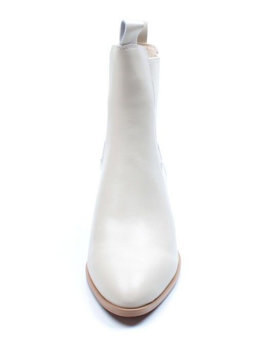 01-PCT161-2 BEIGE Ботинки Челси демисезонные женские (натуральная кожа, байка)