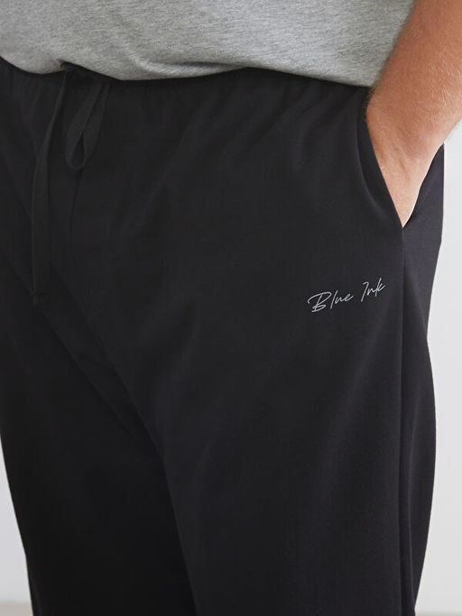 B?y?k Beden Standart Kal?p Bask?l? Erkek Pijama Alt