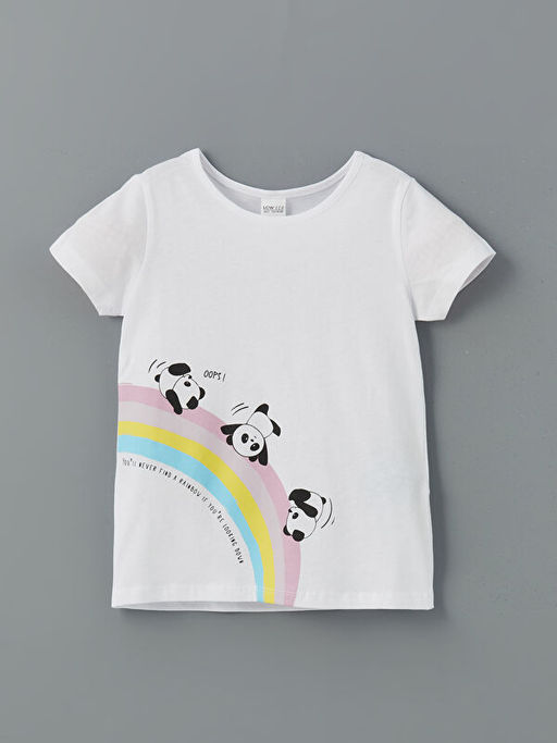 Bisiklet Yaka K?z ?ocuk ?ortlu Pijama Tak?m?