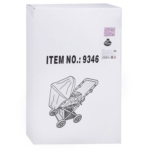 Коляска для кукол, металлическая, складная, с сумкой-переноской, корзиной и складным козырьком