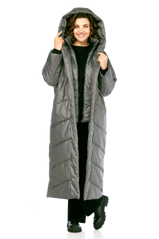 Пальто Diamant 2128 серый фото 5