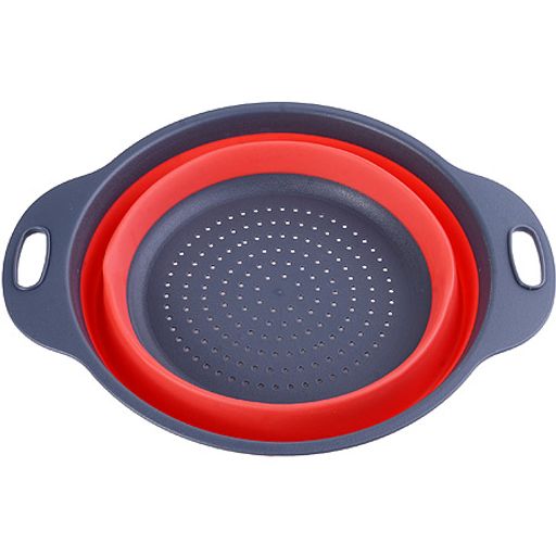 31489 Дуршлаг силикон с ручками, КРАСНЫЙ.MB (х60)