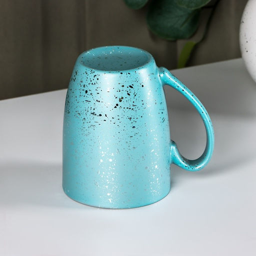 Кружка Доляна Блеск, 350 мл, керамика, голубая  фото 3