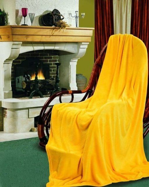 Покрывало-плед КОРАЛ-флис Дыня 200*220 см. - Лен поволжья фото 3