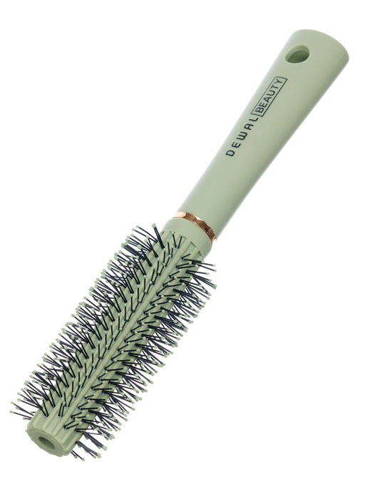 Dewal Beauty Брашинг для волос с пластиковым штифтом серия Магия, d18/40 мм, оливковый  фото 3