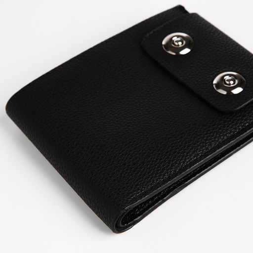 Портмоне мужское на магнитах, отдел для купюр, для карт, для монет, чёрное