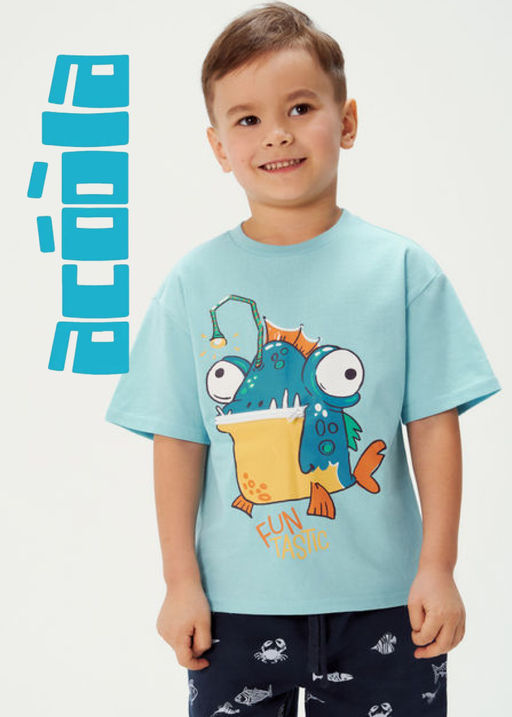 ACOOLA / Футболка детская для мальчиков Piranha голубой