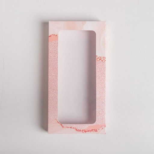 Цена за 5 шт. Коробка для шоколада, кондитерская упаковка, 8 марта, с окном, 17.3?8.8?1.5 см