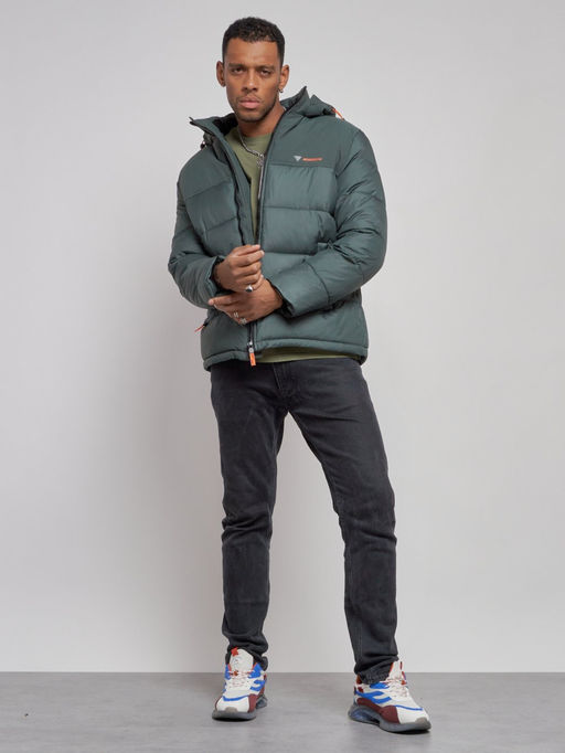 Куртка мужская зимняя с капюшоном спортивная великан цвета хаки 8377Kh - Wonderrman фото 13