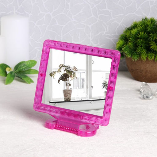 Зеркало настольное - подвесное, с рамкой под фотографию, зеркальная поверхность 11 9 см, цвет МИКС - Queen fair фото 3