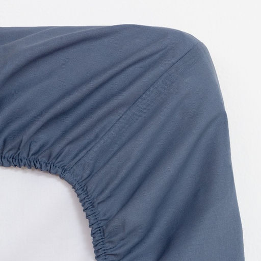 Простыня на резинке Этель 180х200х25, цвет синий, 100% хлопок, бязь 125г/м2  фото 3