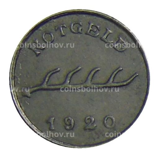 2 пфеннига 1920 года Германия Нотгельд Бад-Мергентхайм