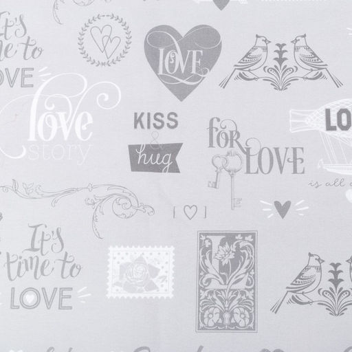 Скатерть Этель Love 180х147 см, 100% хлопок, саржа 190 гр/м2  фото 3