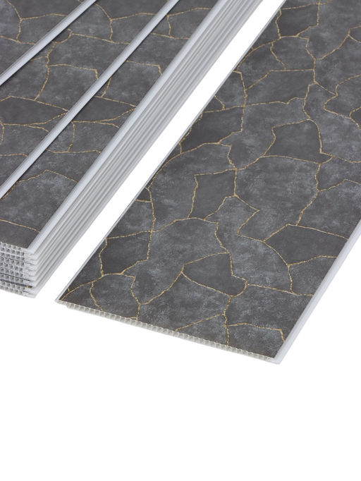 Цена за 12 шт. Стеновая панель ПВХ «Аврора золото», 2600×250 мм, цвет серый