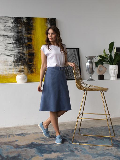 юбка ЛЕН С ВИСКОЗОЙ - Трика фото 3