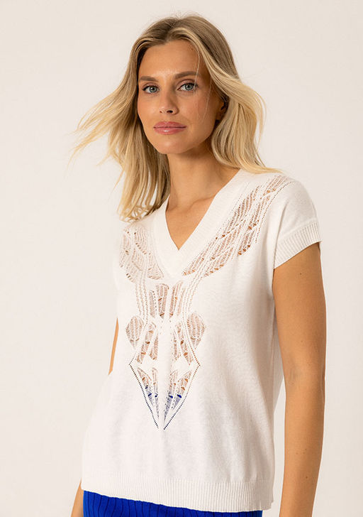 SS-2518 джемпер женский молоко - Mozart фото 3