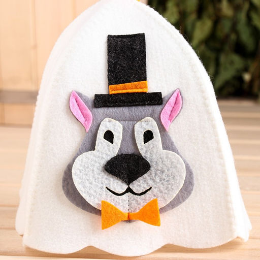 Шапка для бани с аппликацией сэр Волк - Simaland фото 2