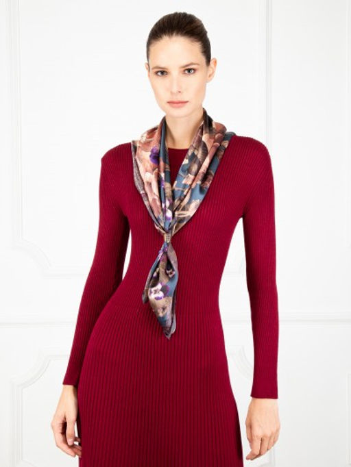 Платок жен. шелк 90х90 E03-7271-14 - Eleganzza фото 9