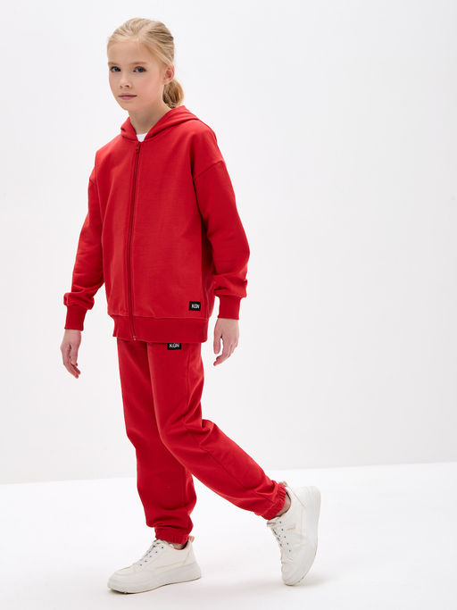 Красная толстовка для девочки - Kogankids фото 30