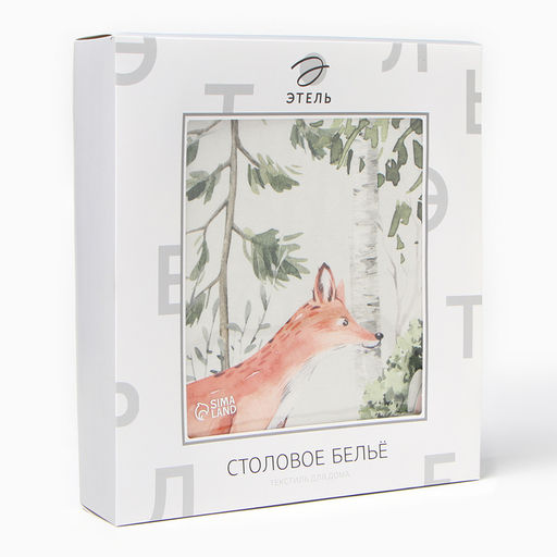 Скатерть Этель Лесная сказка, d=215 см, саржа, хлопок, 190г/м2  фото 9