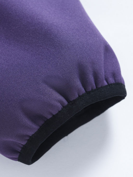 Куртка женская гибридная стёганая с капюшоном с графеновой подкладкой фиолетового цвета 9630_1F