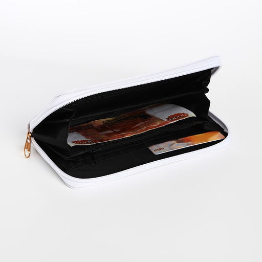 Кошелёк на молнии, цвет белый - Simaland фото 4