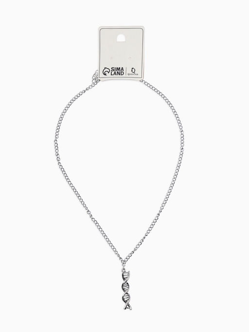 Кулон на цепочке «ДНК», цвет чернёное серебро