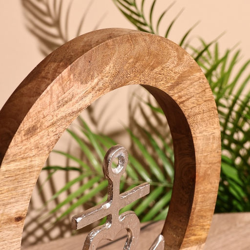 Сувенир интерьерный в деревянном кольце «Якорь», 30×8×33 см