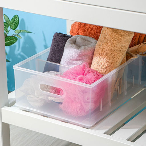 Контейнер для хранения без крышки Econova ROLLY, 11.5 л, пластик, 24.2×45×12.9 см, прозрачный